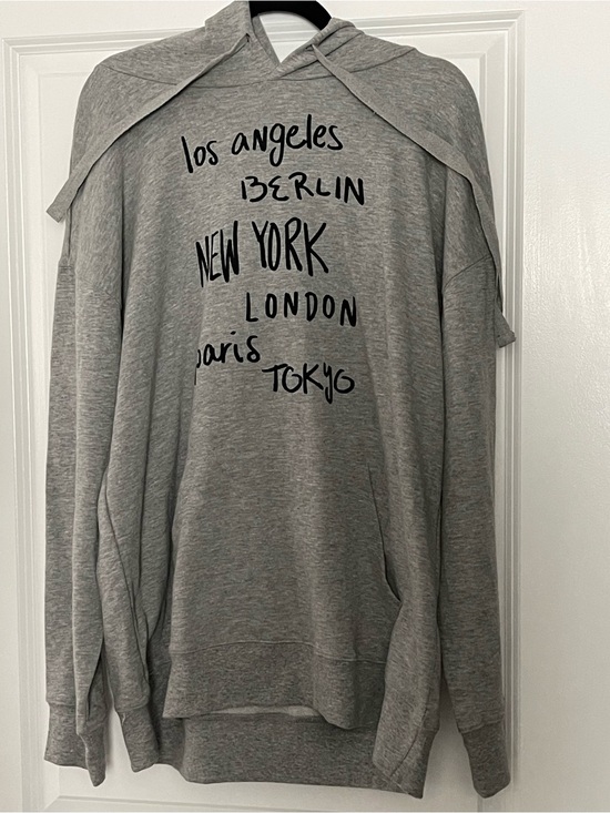 Mighty Fine Tops - Mighty Fine Heather Gray Pullover Hoodie with City Script-Size 2X